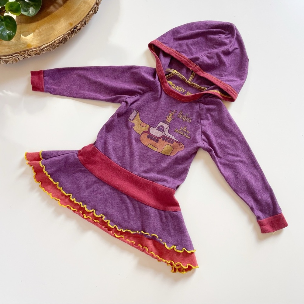 Rowdy Sprout The Beatles Yellow Submarine Hooded Dress | 3-6m